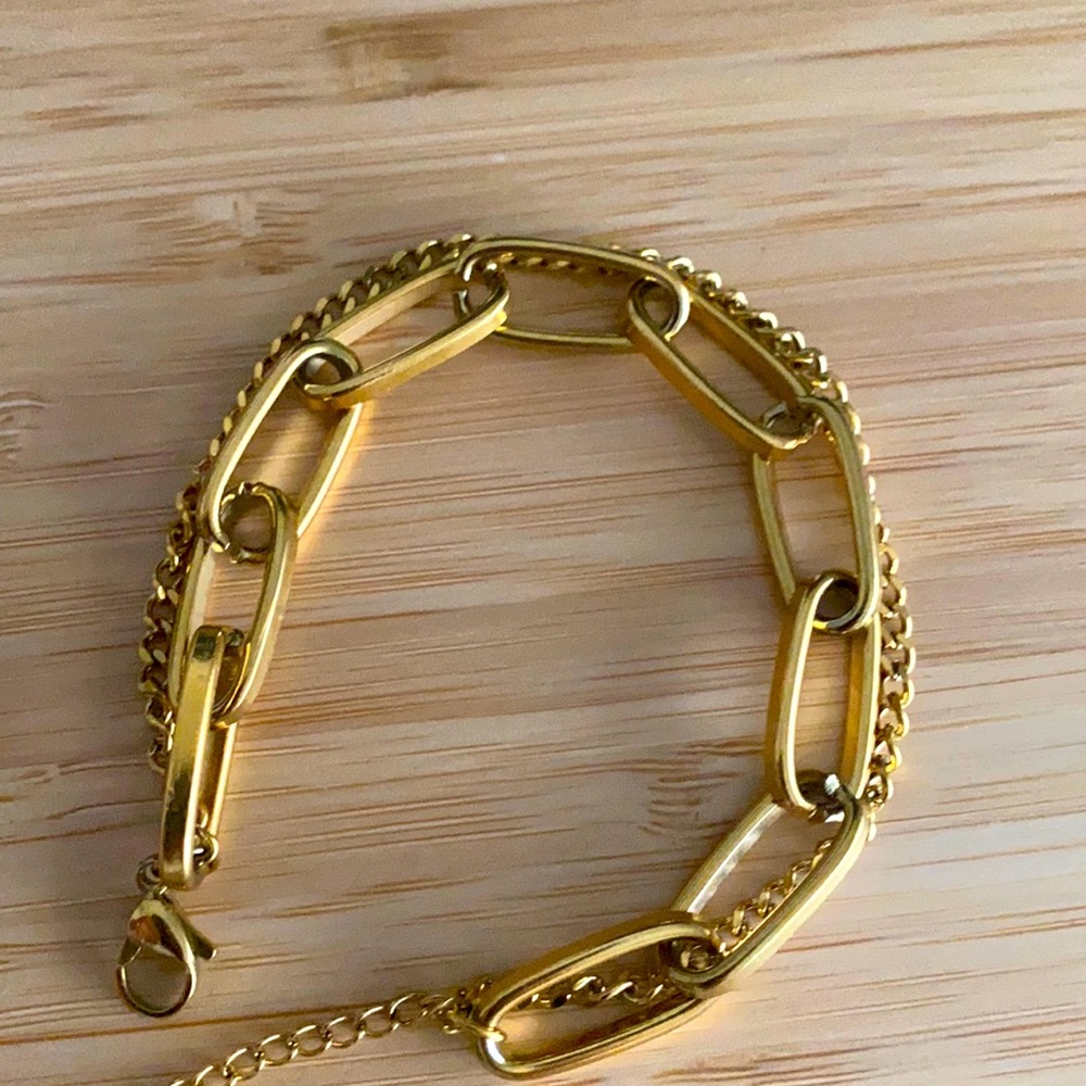 Gold plated YOGA bracelet from VORILLO England.